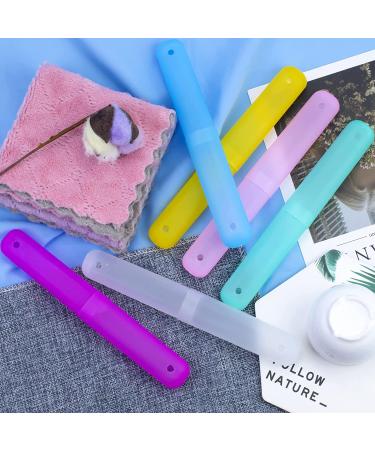 Oomcu Pack of 30 Travel Toothbrush Case Holder - Portable Storage for Home & Outdoor - 6 Color Plastic Cases - Buy Online on GoSupps.com