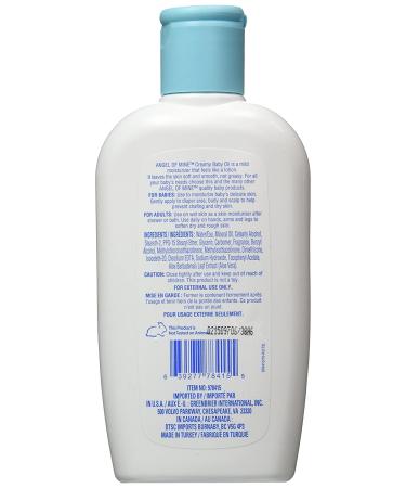 Angel of Mine Creamy Baby Oil with Aloe Vera & Vitamin E - 10 oz | Gentle Moisturizing Formula - Buy Online on GoSupps.com