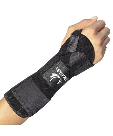 BIOSKIN Carpal Tunnel Wrist Brace  Adjustable Hand Brace For Arthritis Pain And Support  Tendonitis  Wrist Sprains  Night Wrist Sleep Support Brace  Wrist Splint  Wrist Support For Women And Men 6-inch M-L (Right)
