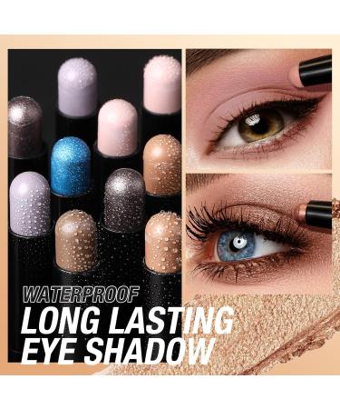 LANGMANNI 8Pcs Eyeshadow Stick Gift Set Soft Smooth Cream With Matte Earth & Metal Colors Waterproof & Long-Lasting Beauty & Personal Care Eye Shadow Stick For Daily Makeup & Special Occasions (#A) - Buy Online on GoSupps.com