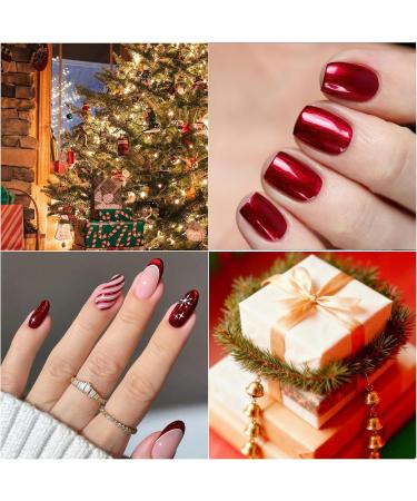  MrCuvaryas burgundy red glitter nail polish quick dry water based polish long lasting nail polish non toxic high gloss with creamy finish nail art diy manicure gift - Buy Online on GoSupps.com