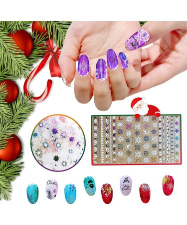 8 Sheets 3D Christmas Nail Decals Christmas Nail Gold Silver Snowflakes Nail Stickers Gold Nail Art Stickers Snowflake Snowman Christmas Bell Tree Stick Elk for Christams Nail Decorations HOINCO Laser B - Buy Online on GoSupps.com