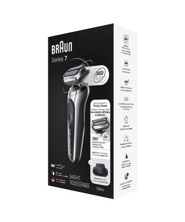 Braun Series 7 360 Flex Head Foil Shaver for Men with Precision Beard Trimmer - Rechargeable Wet & Dry Electric Razor Set 7020s - Buy Online on GoSupps.com