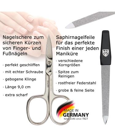 DREI SCHWERTER Germany 4-Piece Manicure Set - Pink Faux Leather Nail Scissors Clippers & Tweezers | International Shipping Available - Buy Online on GoSupps.com