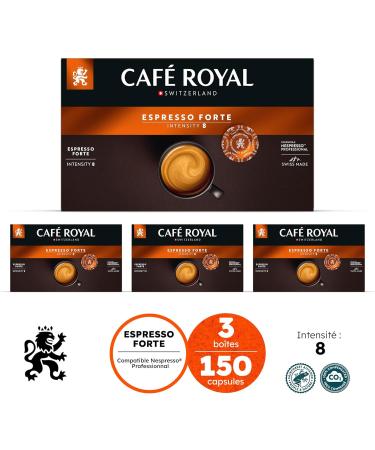 Coffee in Pods - Coffee Royal Pro | 3 x 50 - Compatible with Nespresso * Professional Coffee Machines - Forte Espresso Flavou - Buy Online on GoSupps.com