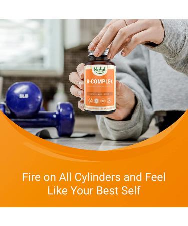 Buy Nested Vegan B-Complex Vitamins with Choline & Inositol - 60 Capsules for Energy & Wellness - Buy Online on GoSupps.com