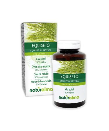 Horsetail or Ponytail (Equisetum Arvense) Herb Naturalma - 150 g - 300 Tablets - Food Supplement - Natural and Vegan