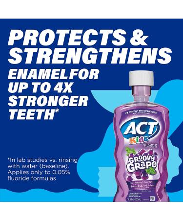 Act Kids Anticavity Fluoride Rinse - Groovy Grape, 16.9 oz | Cavity Protection & Fresh Breath - Buy Online on GoSupps.com