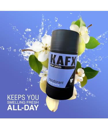 Pear Petals Natural Deodorant for Women and Men - Aluminum-Free Long-Lasting Odor Control Coffee-Infused Oil for Enhanced Protection Sweet Pear & Floral Scent Cruelty-Free 2.65 oz/75 g Single - Buy Online on GoSupps.com