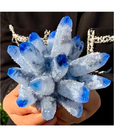 Natural Crystal Rough New Find Sky Blue Phantom Quartz Crystal Cluster Specimen (Size : 400-500g) - Buy Online on GoSupps.com