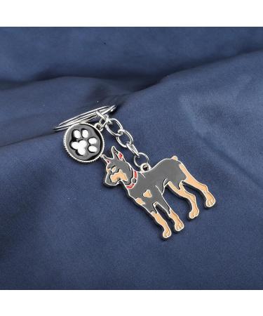 Ensianth Dog Keychain - Perfect Gifts for Dog Lovers | Puppy Paw Print Keyring for Dog Owners Moms & Dads | Ideal Doberman & Puppy Gifts - Buy Online on GoSupps.com