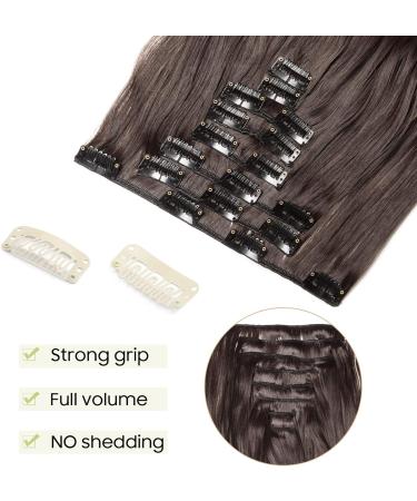 S-noilite 17 Curly Dark Brown Clip In Hair Extensions - 8pcs Long Full Head Set | 60 Color Choices | 17-26 Inches | Sexy Lady Fashion Choice - Buy Online on GoSupps.com