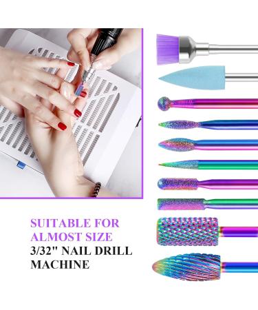 SPTHTHHPY 10pcs Nail Drill Bits Set - Ceramics/Tungsten Carbide Electric Manicure Pedicure Kit for Home & Salon Use - Buy Online on GoSupps.com
