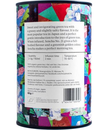 Moya Organic Sencha Green Tea #21 | 60g | Japanese Tea | Vegan & Vegetarian Friendly | Perfect for a Gift - Buy Online on GoSupps.com