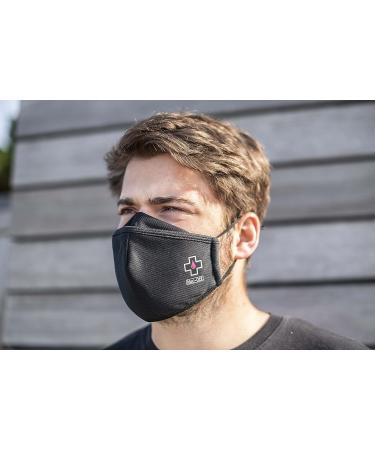 Muc-Off 20268 Black Reusable Face Mask Small - Adjustable with Filter - Washable Up To 20 Times - Pack of 1 - Buy Online on GoSupps.com
