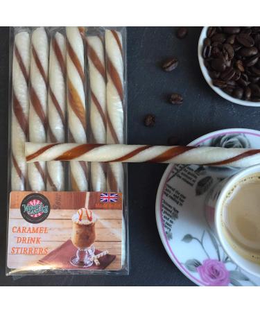 Wendy's Candies - Foodie Flavour Caramel Coffee Stirrer - hot Chocolate stirrers - Edible Candy Stick - Boiled Sweets Like Candy Canes Sweets - Tea Stirring Sticks - Rock Sugar Candy Melts - Ref SCA - Buy Online on GoSupps.com