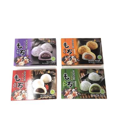 Japanese Mochi Variety Pack: Red Bean, Taro, Green Tea, and Peanut Royal Treats - Fusion Select Gift Box - ASMR Food - Buy Online on GoSupps.com
