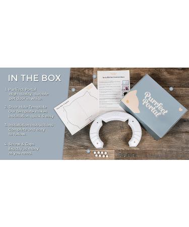 Interior Cat Door for Small, Medium & Large Cats - Fits Hollow Core or Solid Inside Doors - Hidden Kitty Litter Box Furniture - White - Buy Online on GoSupps.com