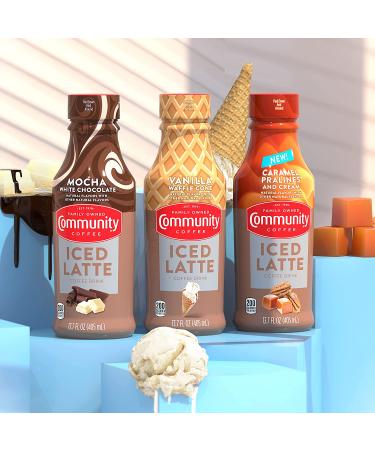 Community Coffee Vanilla Waffle Cone Iced Latte Ready To Drink 13.7oz Bottle - Pack of 12 | Vanilla Waffle Cone 13.7oz - Pack of 12 - Buy Online on GoSupps.com