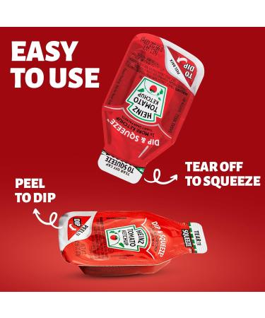 Heinz Tomato Ketchup Dip And Squeeze Packets - 75 x 0.95 oz Single Serve Ketchup Pockets for On-The-Go Meals - Buy Online on GoSupps.com