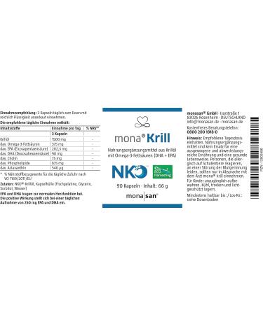 Buy MONASAN mona Krill Oil 90 Capsules - Omega 3 DHA & EPA Phospholipids & Astaxanthin for Heart Health | International Shipping - Buy Online on GoSupps.com