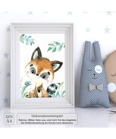 Lalelu Prints - Children's Room Decor | Forest Animals Poster Set of 6 (DIN A4 Unframed) - Buy Online on GoSupps.com