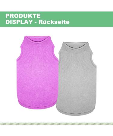 2 Pack Dog Shirts - Fast Drying Sleeveless Vests for Large Medium & Small Dogs - Breathable Pet Tank Tops (Purple + Gray Large) - Buy Online on GoSupps.com