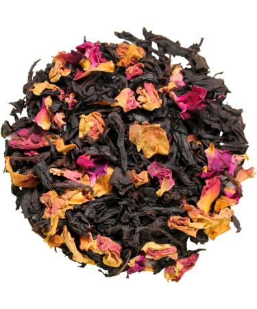 Zyanna Rose Black Tea - Premium Loose Leaf Tea with Rose Petals - 100g (3.53oz) - 50 Cups - Natural Ingredients - Brew Hot or Iced Tea - Buy Online on GoSupps.com
