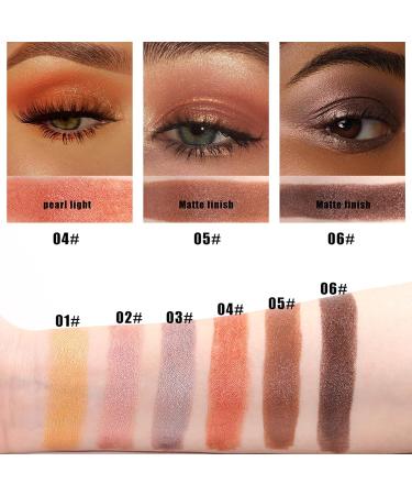 6 Colors Glitter Eyeshadow Stick Colorful Set 6 Eye Makeup Brush Set Waterproof Eye Shadow Pencil Eye shadow Stick Pen Makeup Set Waterproof & Long Lasting Starter Eyeshadow Stick Sets 57*6+6 - Buy Online on GoSupps.com