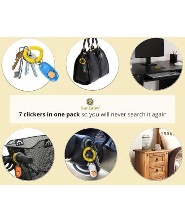 SunGrow Dog Clickers with Wrist Bands 2 Inches Colorful and Practical Set of Simple Convenient and Effective Training Tools for Puppy or Cat 7 Pack United - Buy Online on GoSupps.com