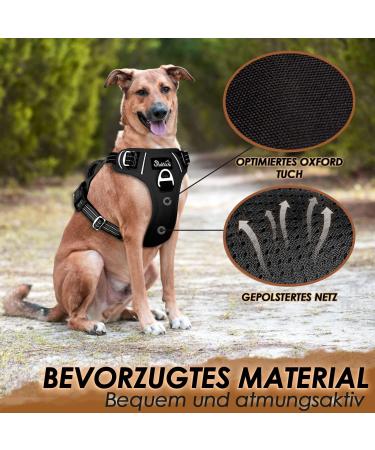 Eyin Adjustable Dog Harness for Small Dogs - Breathable Reflective Padded with Handle & Front Bracket - Perfect for Daily Training (Black Size S) - Buy Online on GoSupps.com