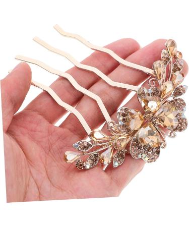 DOITOOL Hair Comb Rhinestone Clips Hair Accessories for Women Rhinestone Side Comb Rhinestone Hair Clips Rhinestone Hair Pin Hair Side Comb Bride Bow Tie Metal Back of Head - Buy Online on GoSupps.com