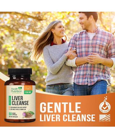 Gentle Liver Cleanse Detox with Milk Thistle & Turmeric - Liver Support Supplement for Detox & Repair - 60 Count - Buy Online on GoSupps.com