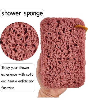 Exfoliating Body Bath Sponge Set (2PC) - Soft Shower Loofah Scrubber for Men & Women - Ideal for Deep Cleansing - Buy Online on GoSupps.com