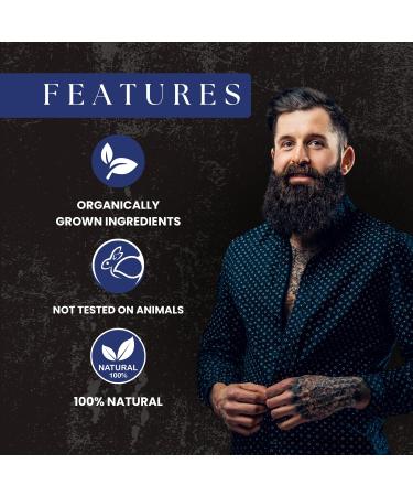 AMAzing Earth Beard Oil for Men | Organic Hair Growth Non-Sticky Vegan - 30ml - Buy Online on GoSupps.com