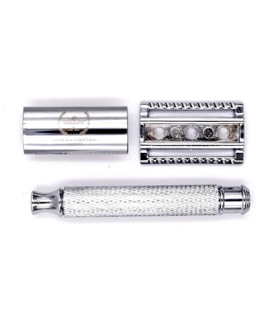 Roman Empire Shaving Razor Hobel Caesar - Premium Safety Razor Set for Men & Women with 20 Astra Derby Shark Treat Blades - Elegant Wet Shaving Solution - Buy Online on GoSupps.com