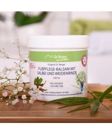 Original Dr. Berger Foot Care Balm with Sage & Willow Bark - Natural Cosmetics 250ml | Best International Shipping - Buy Online on GoSupps.com