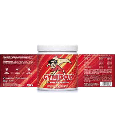 Buy GYMBOY GYMBUNDLE | Ultimate Pre Workout Power Peach Edition 392g + Pro Shaker Red | Boost Your Workout Energy - Buy Online on GoSupps.com