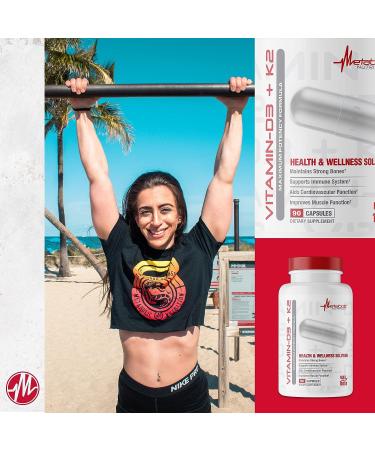 Metabolic Nutrition Vitamin D3 + K2 | Bone & Heart Health Formula | Immune Support | 90 Veggie Caps - Buy Online on GoSupps.com