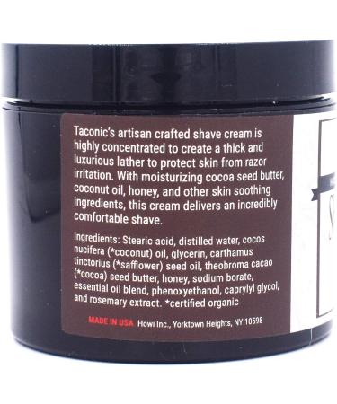 Taconic Shave All Natural Bay Rum Shave Cream for Men - Moisturizing 4 oz Shaving Cream Tub with Skin Soothing Ingredients - Ideal for All Skin Types - International Shipping Available - Buy Online on GoSupps.com
