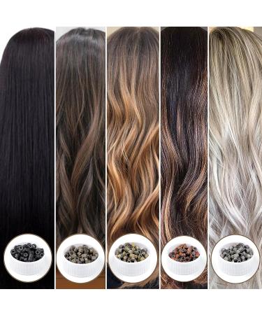2500 Silicone-lined Hair Extension Beads - 5 Color Microbeads for Hair Extensions - Buy Online on GoSupps.com
