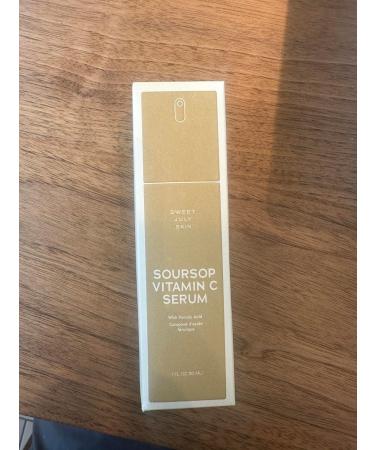 Sweet July Skin Soursop Vitamin C Serum - Hydrating Face Serum with Ferulic Acid & Green Tea for All Skin Types | Improve Dullness & Firm Skin | Fragrance-Free 1 Fl. oz - Buy Online on GoSupps.com