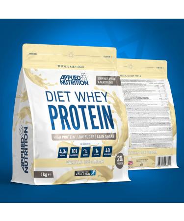 Applied Nutrition Diet Whey Vanilla Ice Cream - High Protein Powder for Weight Management with CLA, L Carnitine & Green Tea - 1kg (40 Servings) - Buy Online on GoSupps.com