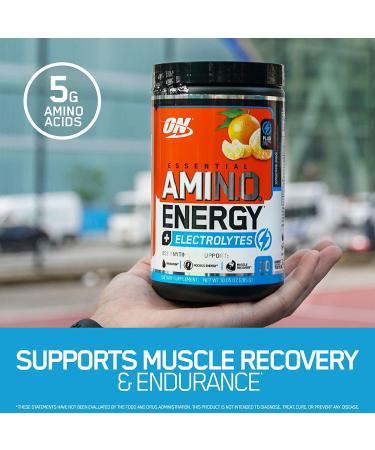 Optimum Nutrition Amino Energy + Electrolytes Powder - Watermelon Splash | BCAAs, Amino Acids, Pre Workout Energy Powder 65 Servings - Buy Online on GoSupps.com