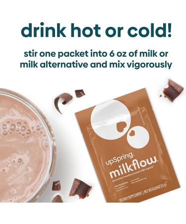 UpSpring MilkFlow Fenugreek & Blessed Thistle Chocolate Supplement | 16 Packets (15g Each) - Boost Milk Supply - Buy Online on GoSupps.com