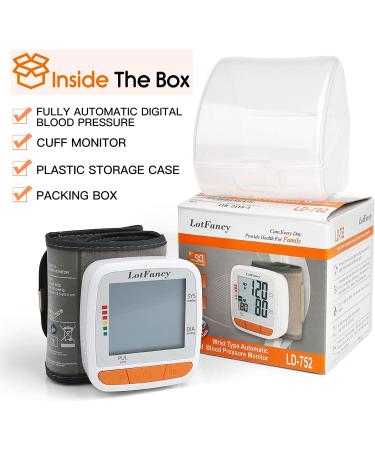 LotFancy Wrist Blood Pressure Monitor with Adjustable Cuff | 2 Users | 180 Reading Memory | Automatic Digital BP Monitor with Irregular Heartbeat Detector - Buy Online on GoSupps.com