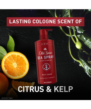 Old Spice Men's Aluminum Free Body Wash Sea Spray Cologne Scent 16.9oz - Pack of 4 - Buy Online on GoSupps.com