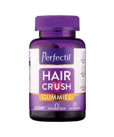 Perfectil Hair Crush Vitamin Gummies - Hair Growth and Thickening Formula | Supports Thicker Healthy Hair | Biotin Vitamin D and More in a Vegan Chewable Gummy