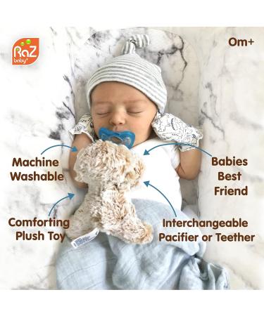 RaZbaby JollyPop Pacifier Holder with Detachable Bunny Pacifier - USA Made Silicone, Machine Washable - Ages 0M+, Easy to Hold - Buy Online on GoSupps.com