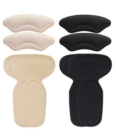 Comfowner Heel Cushion Pads & Two in One Knitted Surface Sponge Heel Cushion Inserts  Super Soft and Comfortable Heel Cushion Pads to Prevent Blisters  Heel Pains and Loose Shoes Lip&T Shaped